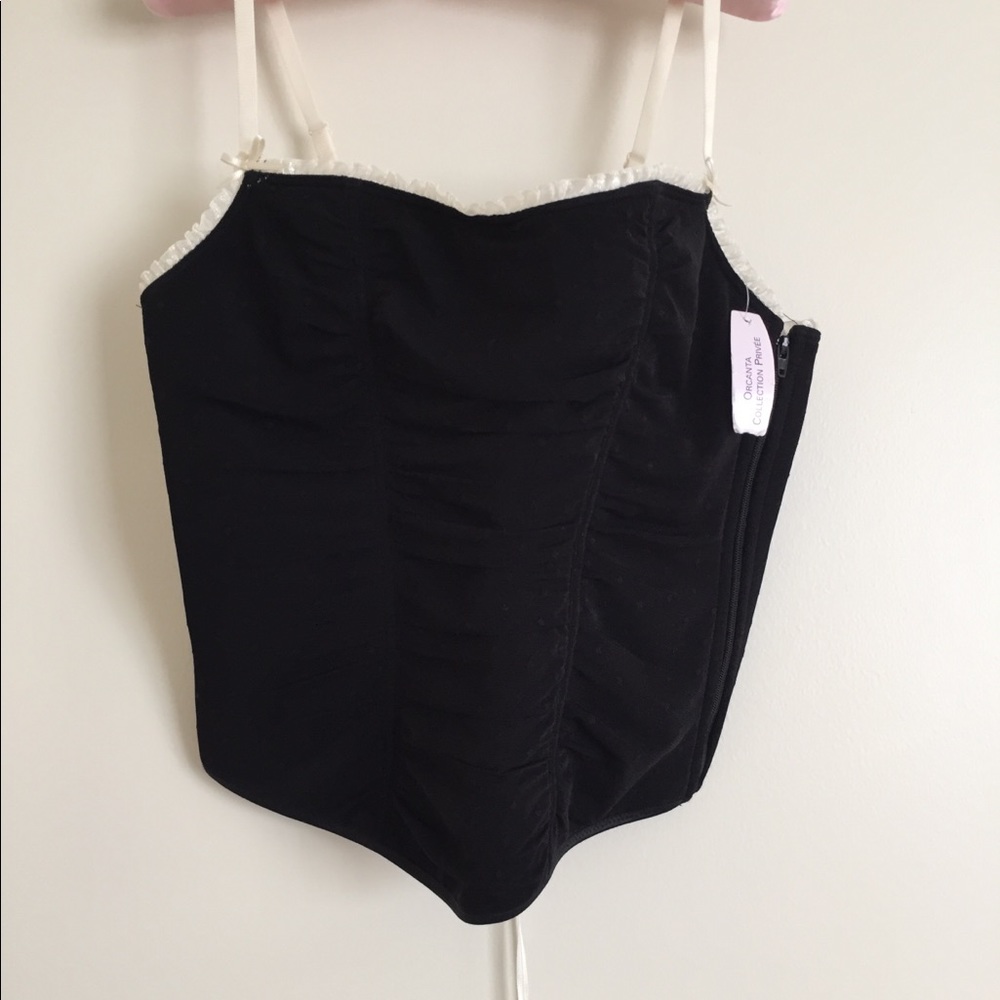 SEXY CORSET BLACK WITH ADJUSTABLE STRIPES